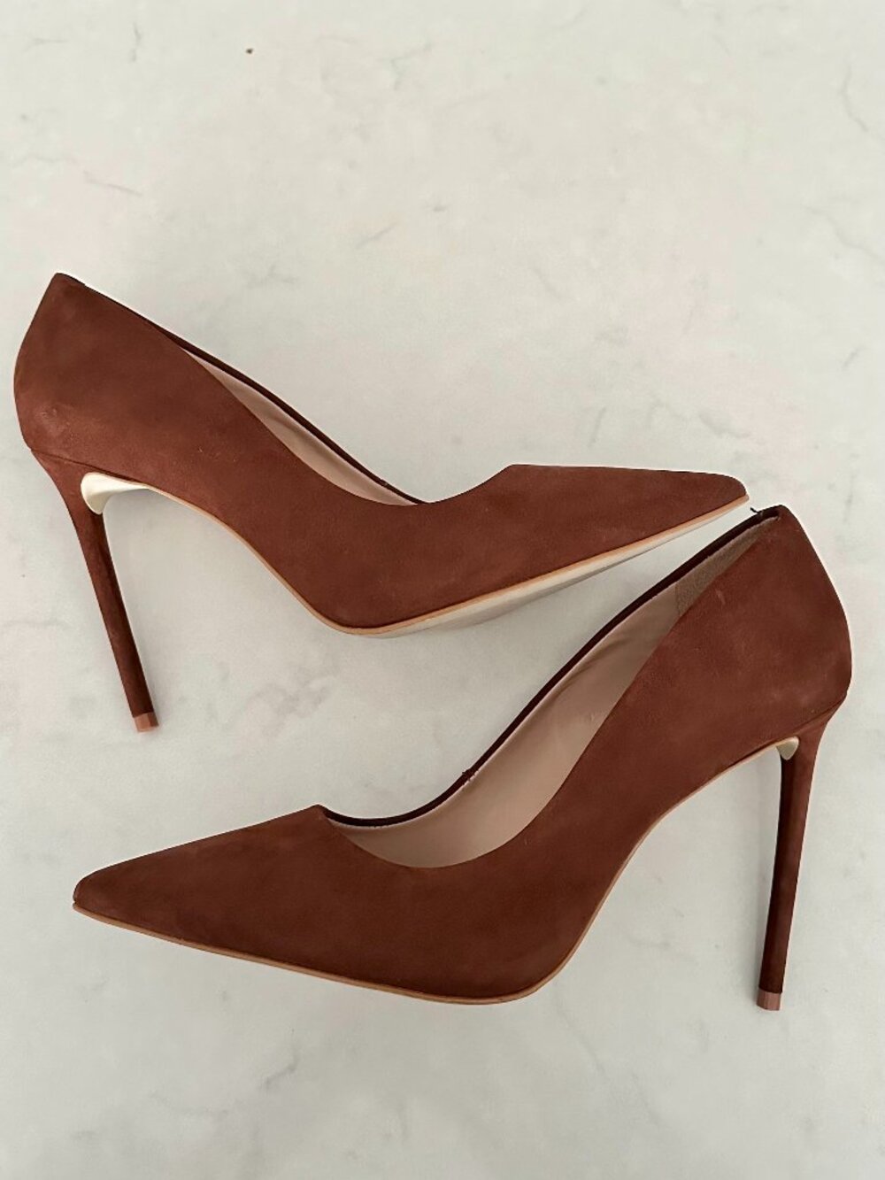 Steve Madden Brown Suede Pointed Toe Stiletto Pumps – Size 10M